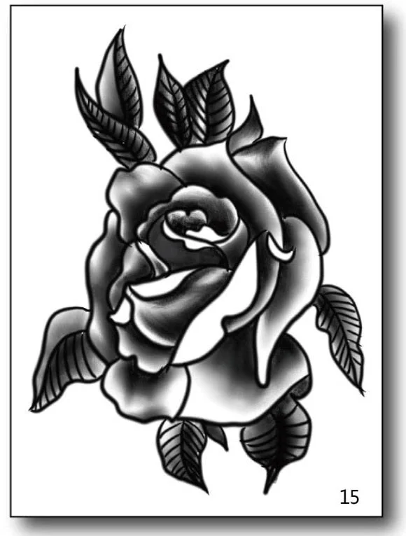 men tattoo small magic vampire tattoo hand rose tattoo face mouth waterproof temporary tatoo for boys body art stickers black