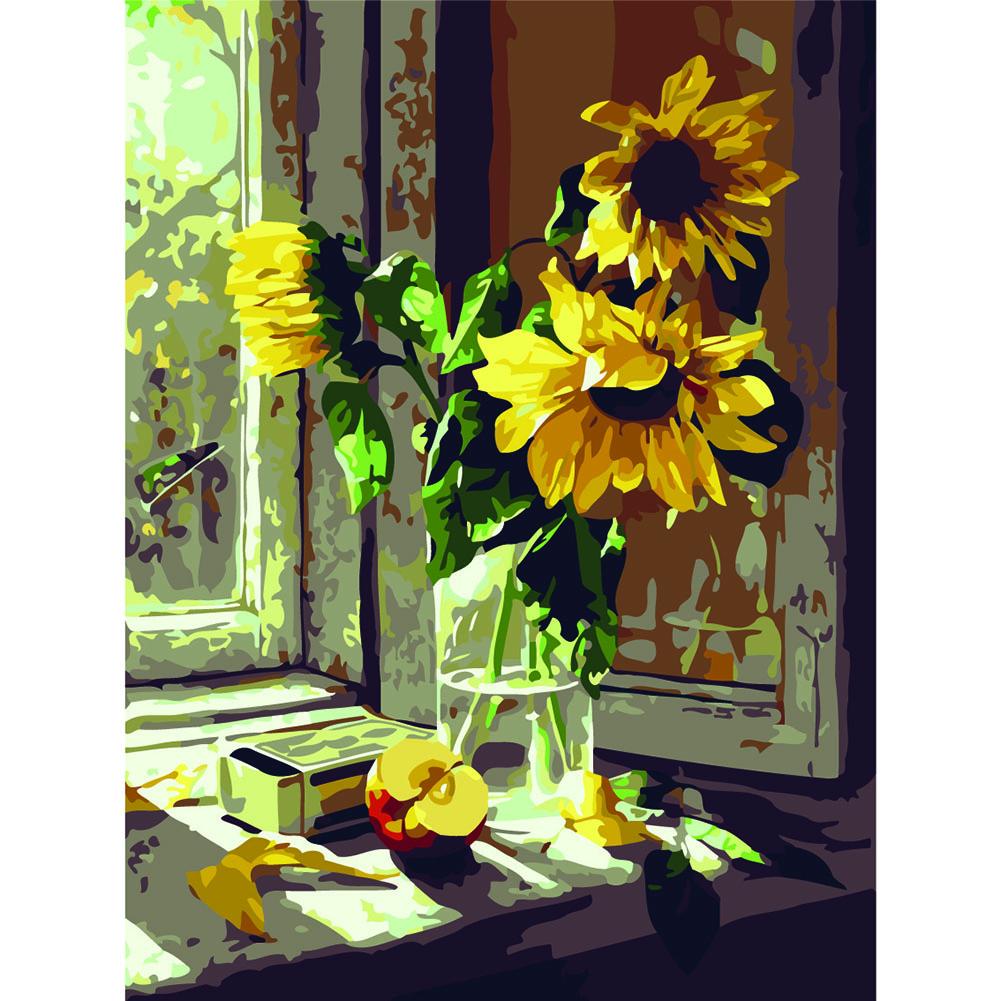 

40*50CM Paint By Numbers-Sunflower, 501 Original