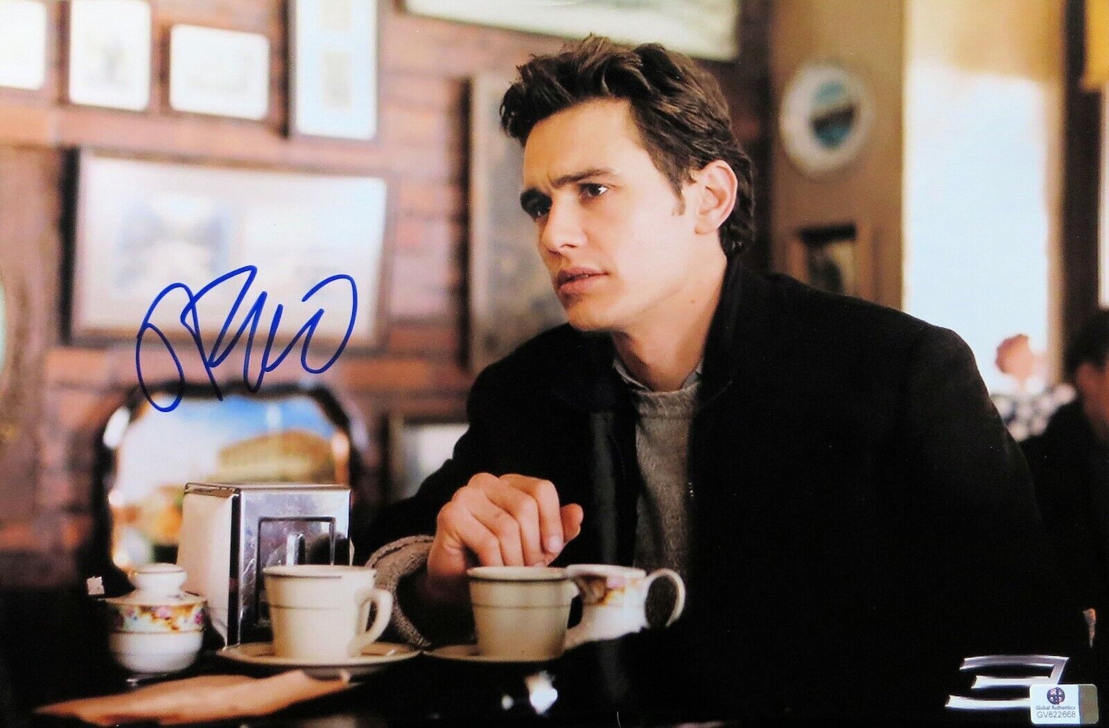 James Franco Signed Autographed 10X15 Photo Poster painting Sexy Drinking Coffee JSA T59445