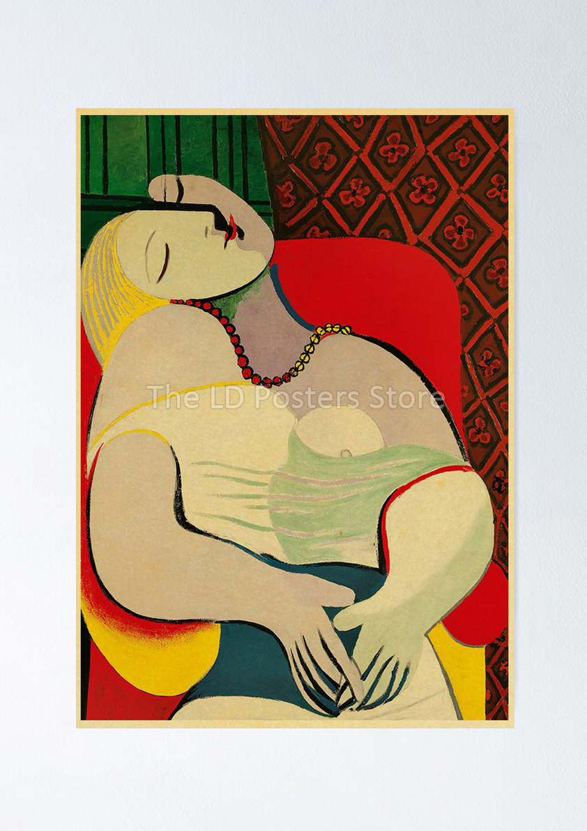 Abstract Painting Pablo Picasso Exhibition Kraft Paper Poster Art Prints Museum Modern Gallery Wall Picture Home Room Decor Gift