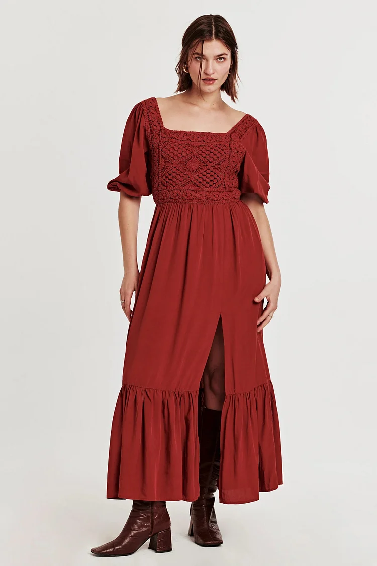 Beth Embroidery Top Maxi Dress