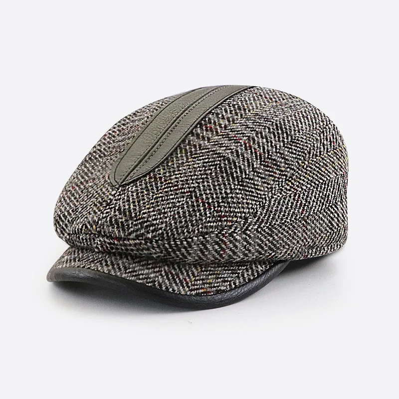 3 Color-Splicing retro newsboy cap