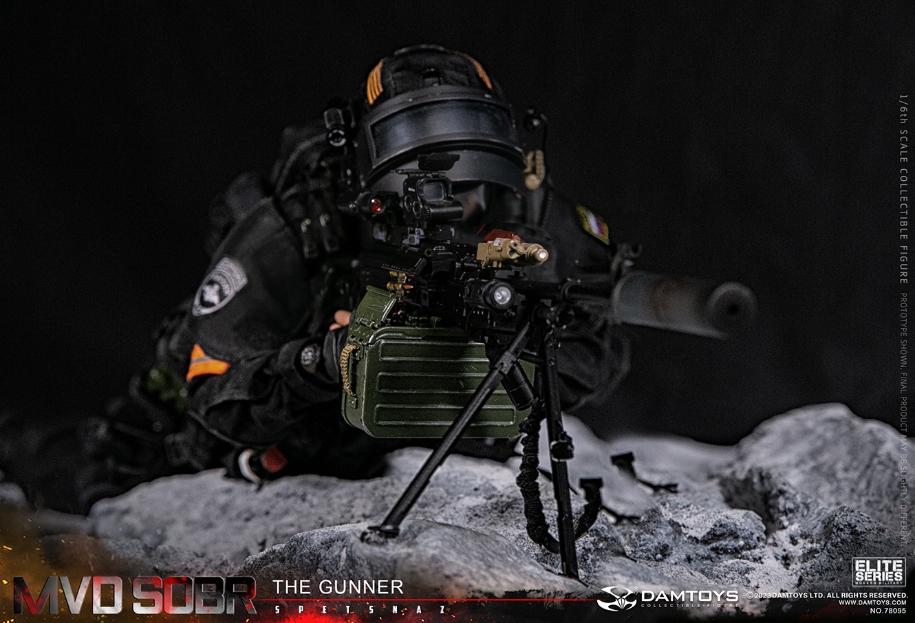PRE-ORDER DAMTOYS RUSSIAN SPETSNAZ MVD SOBR PKM GUNNER (78095 ) 1