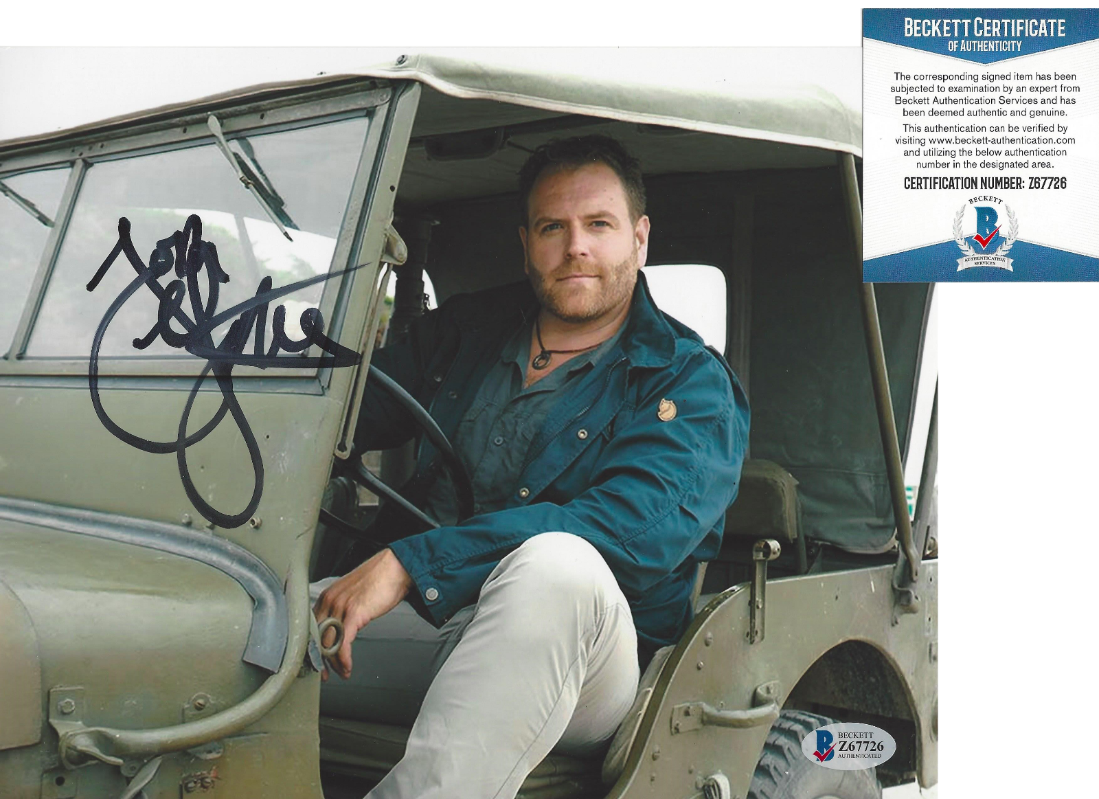 JOSH GATES EXPEDITION UNKNOWN - GHOST HUNTERS SIGNED 8x10 Photo Poster painting BECKETT COA BAS