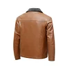 💥 2025 Hot Sale! Men's Leather Jacket Winter Coat with Fleece Collar