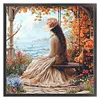 Victorian Girl-14CT Stamped Cross Stitch 50*50cm/19.69*19.69in