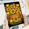 DIY Flower Diamond Painting Journals Notebooks 50 Pages A5 No Lines Special Shaped Diamond Art Kits for Beginners Craft Lovers and Artists (Sunflower)