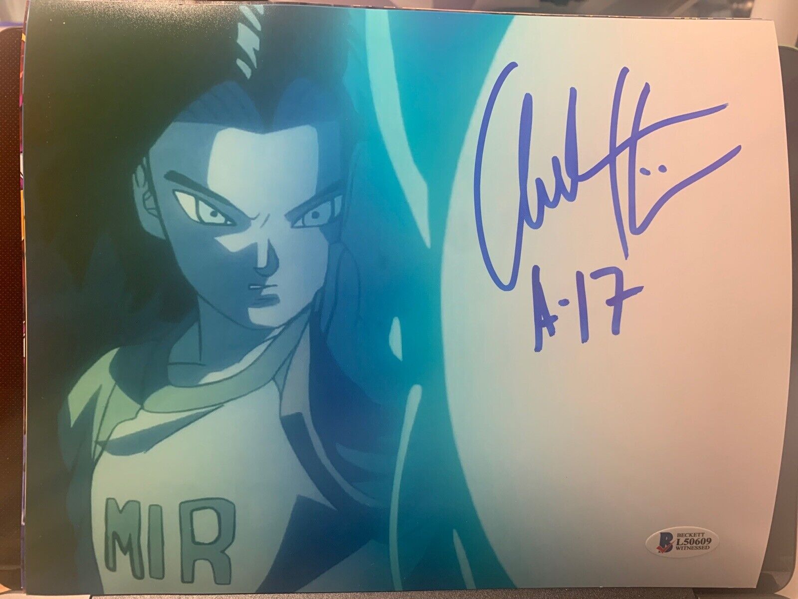 Chuck Huber signed 8x10 Photo Poster painting Dragon Ball Z Movie Android 17 Beckett D2