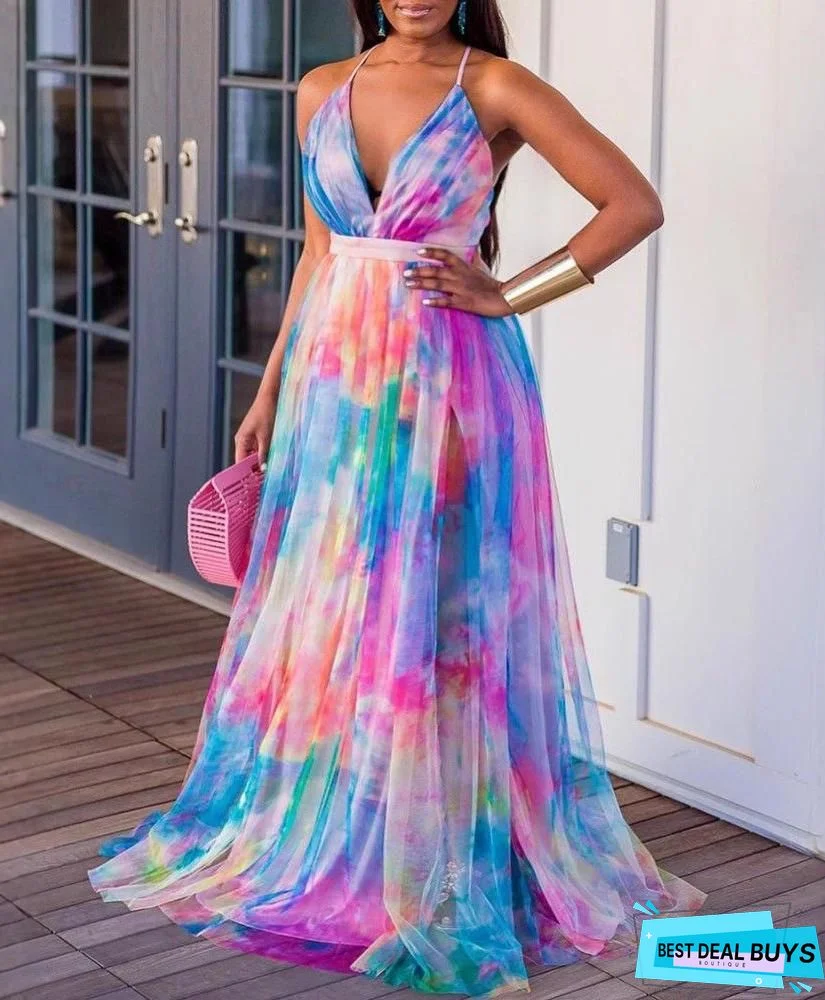 Women's Maxi White Dress Sexy Summer Vacation Beach Chiffon Swing Floral Strapless Print High Waist