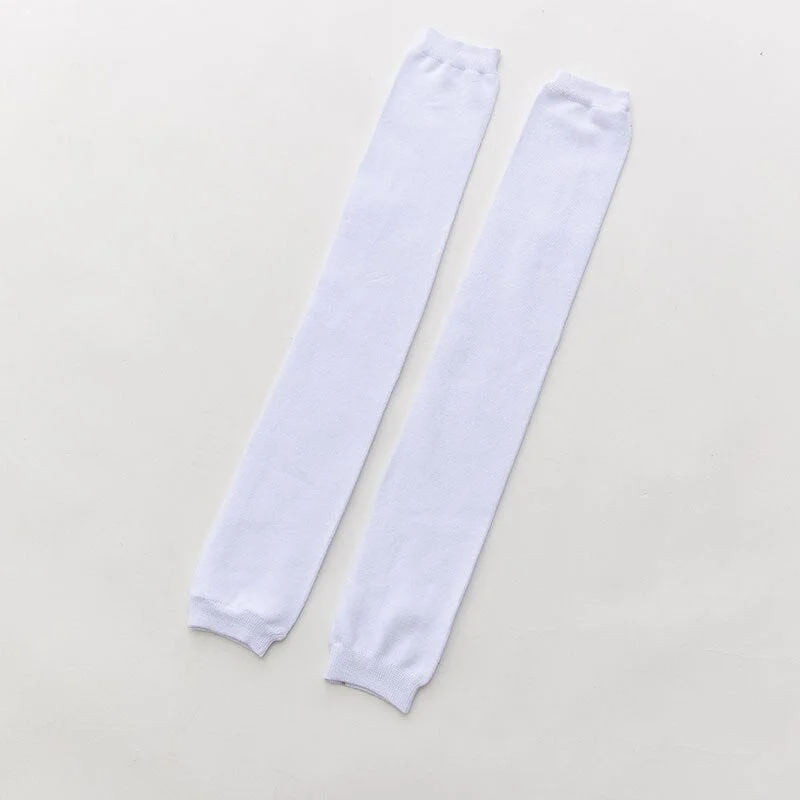 Leg Warmers Women Winter Warm Cotton Straight Keep-knee Simple Elegant Womens All-match Korean Style Long Over The Knee Female