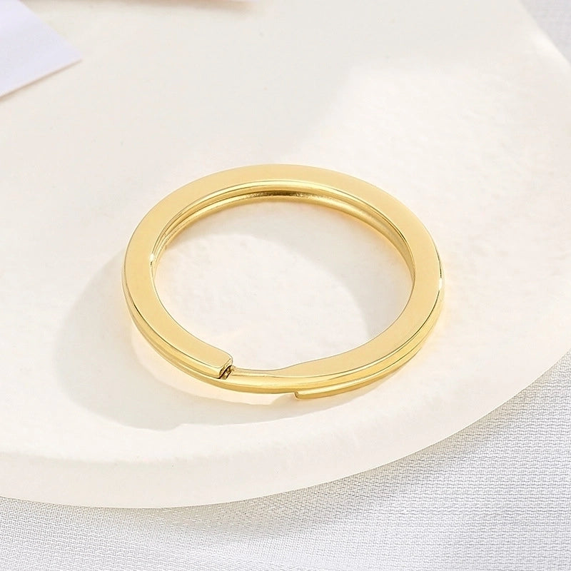 1 Piece Stainless Steel 18K Gold Plated Round