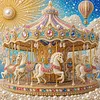 Pearl Full DIY 5D Round Drill Gem Art Diamond Painting Kits 15.75x15.75 in Diamond Dots Paintings Picture Arts Craft Diamond Art Kits for Adults Beginner Home Wall Decor