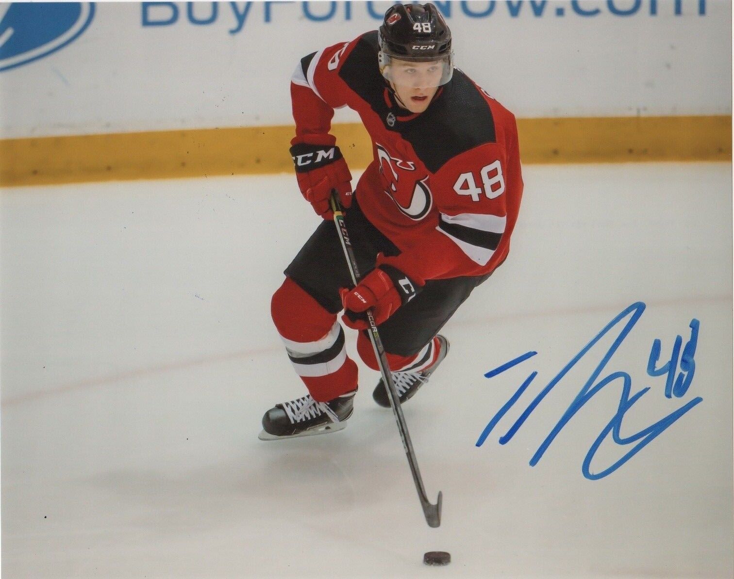 New Jersey Devils Ty Smith Signed Autographed 8x10 Photo Poster painting COA #2