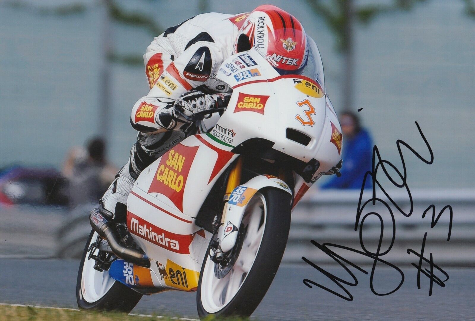 Matteo Ferrari Hand Signed 12x8 Photo Poster painting - MotoGP Autograph.