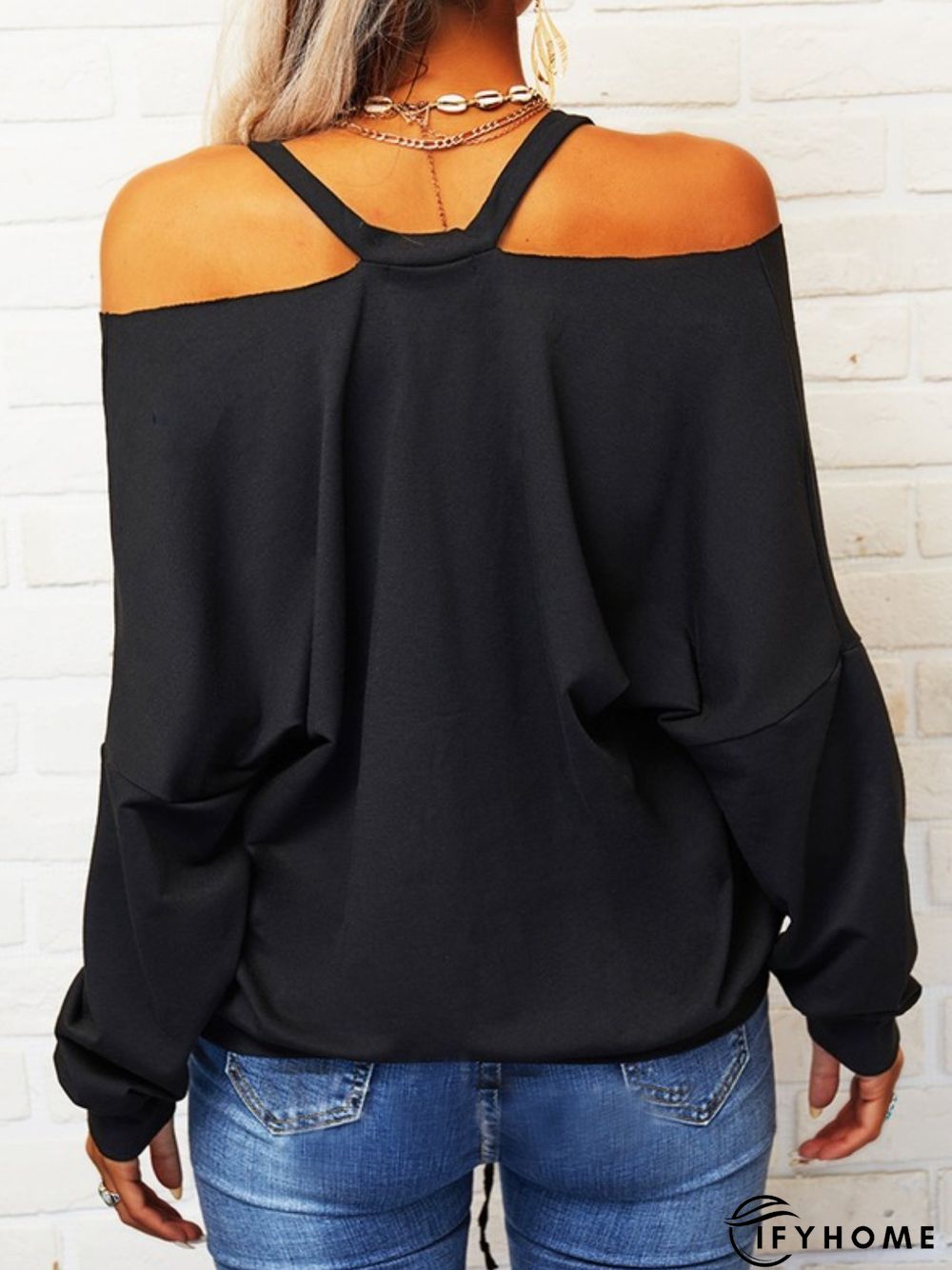 Casual V Neck Long Sleeve Top | IFYHOME