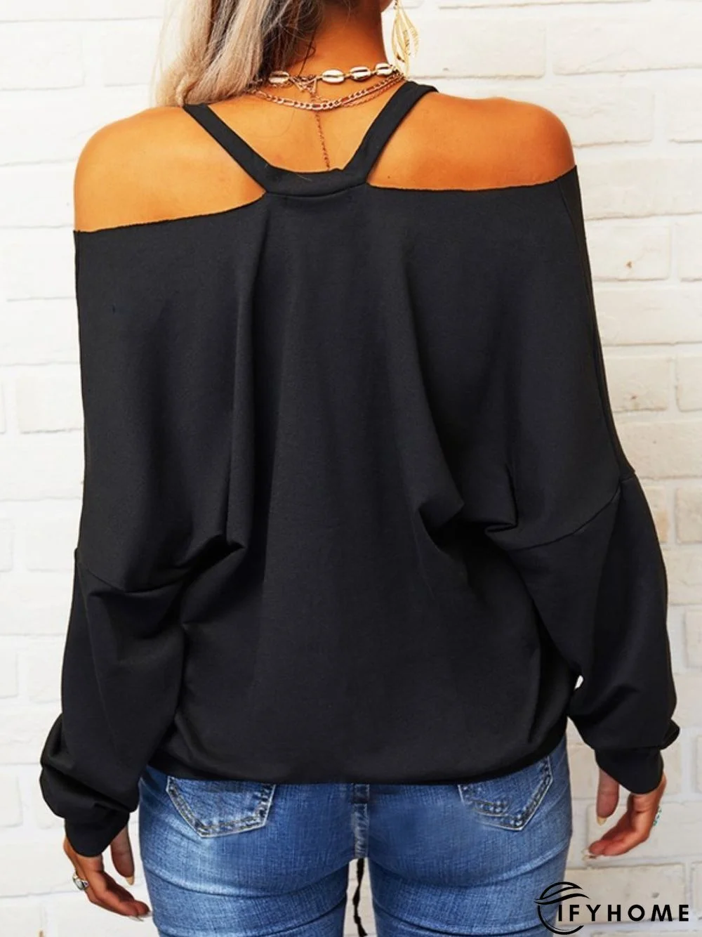 Casual V Neck Long Sleeve Top | IFYHOME