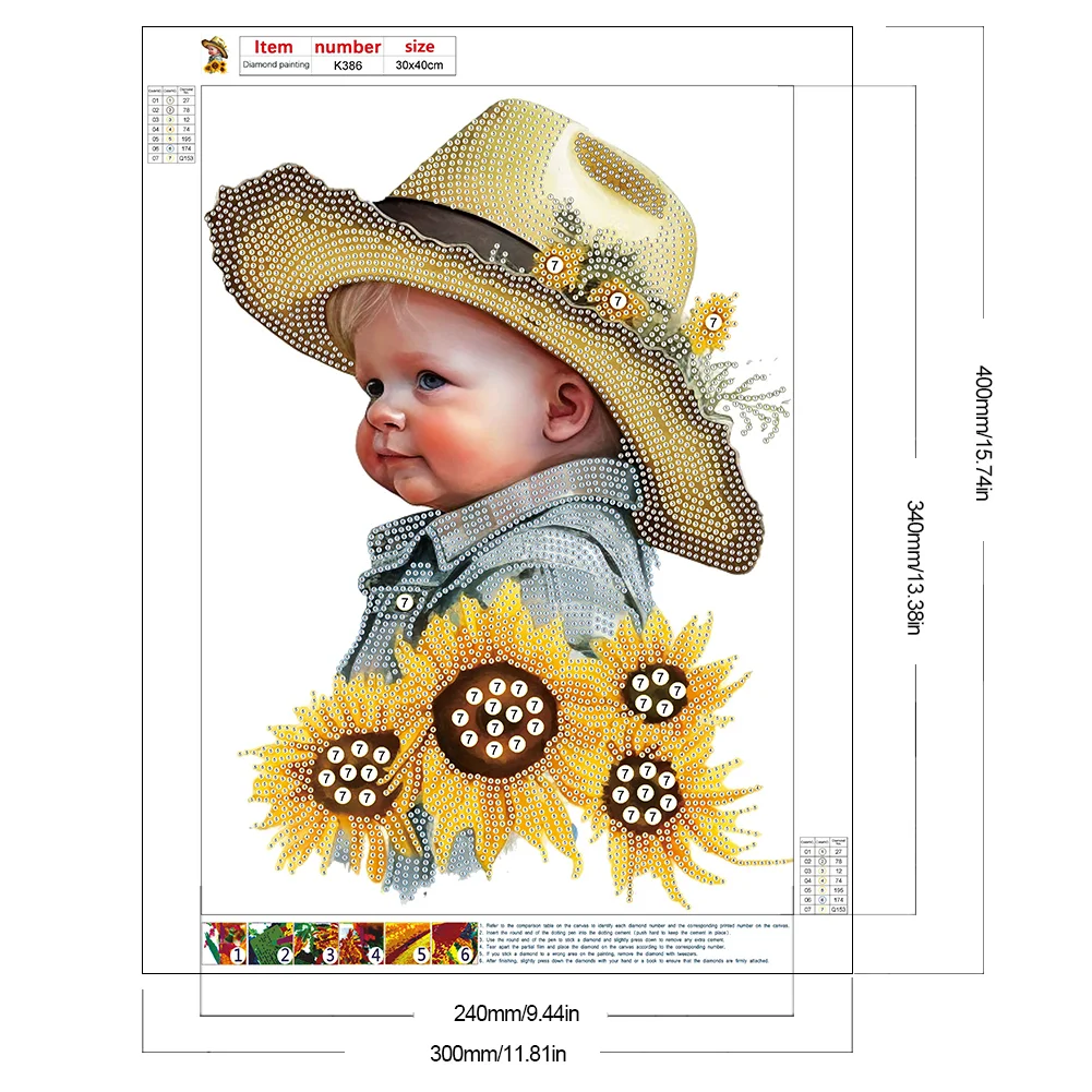 Diamond Painting - Partial Special Shaped Drill - Cowboy Kid(Canvas|30*40cm)