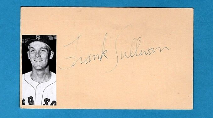 1954 FRANK SULLIVAN-BOSTON RED SOX AUTOGRAPHED PENNY POSTCARD W/Photo Poster painting-(d.2016)