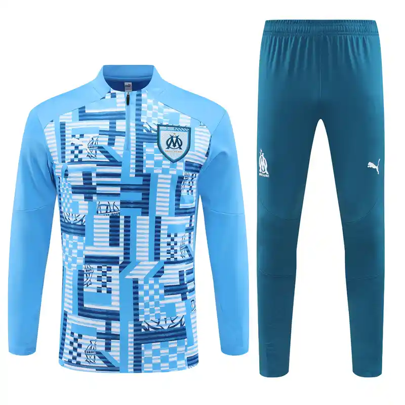 24/25 Marseille Light Blue Camouflage Style Track Jacket
