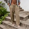2026 Summer Breathable Cotton Linen Men's Long Trousers, Loose Fit, Casual Sports Linen Straight Leg Pants by Inlyline