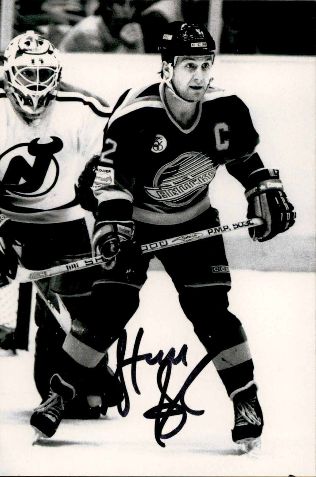 Stan Smyl SIGNED autographed 4x6 Photo Poster painting VANCOUVER CANUCKS