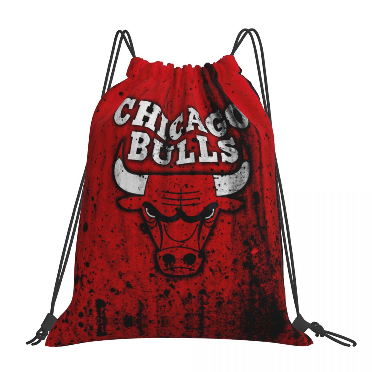 Chicago Bulls Artwork Drawstring Bags for School Gym