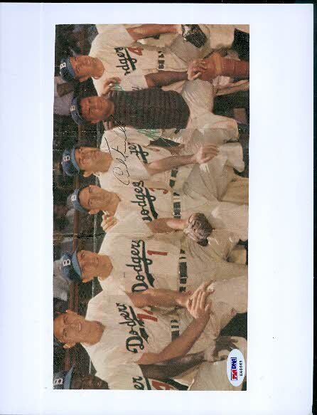 Roy Campanella Carl Furillo Autograph 8x10 Psa/dna