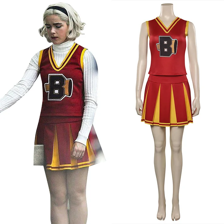 Sabrina Cheerleaders Uniform Dress Cosplay Costume