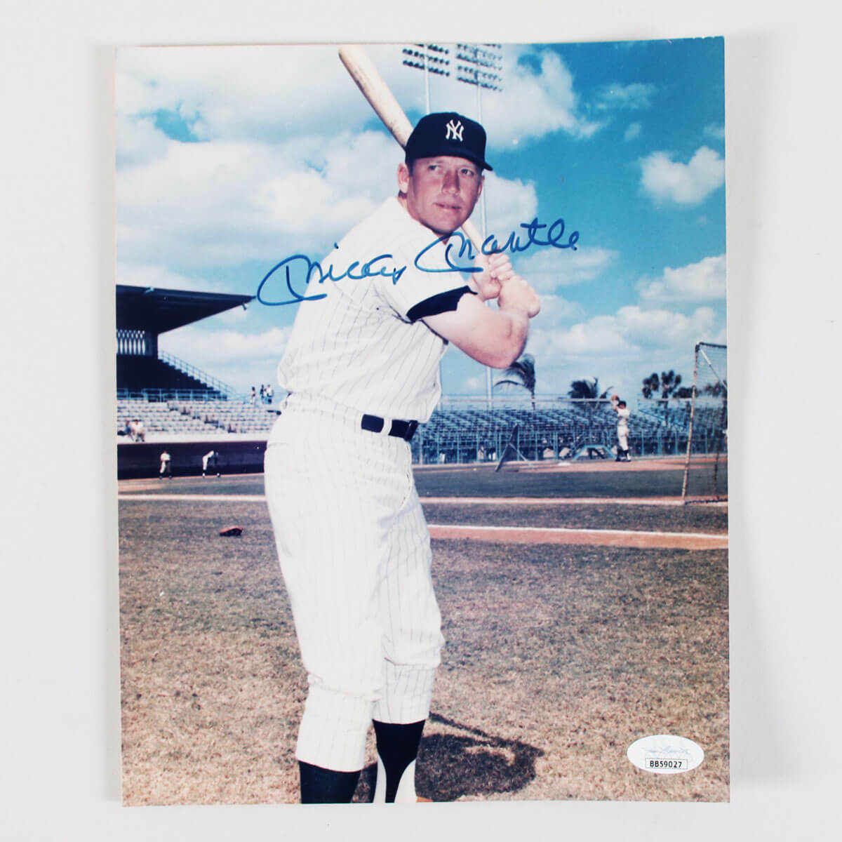 Mickey Mantle Signed Photo Poster painting 8x10 Yankees - COA JSA