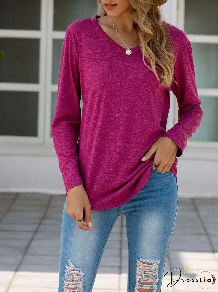 Women's Stylish Lose Long Sleeved T-shirt