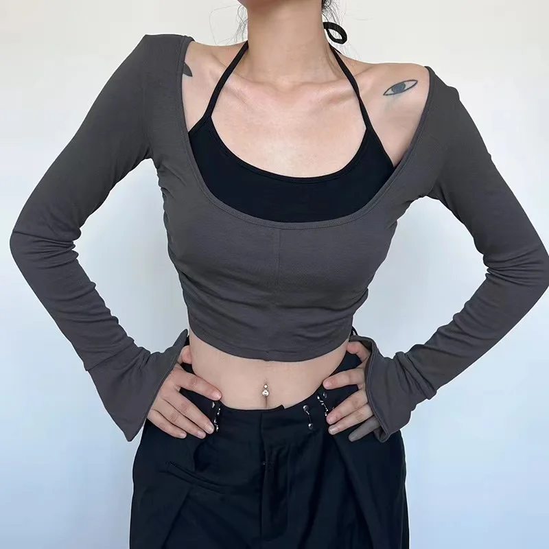 Danccia Two sets long-sleeved “HOTGIRL” T-shirts