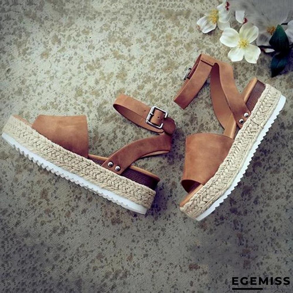 Wedges Shoes For Women High Heels Sandals Summer Flip Flop Platform Sandals | EGEMISS