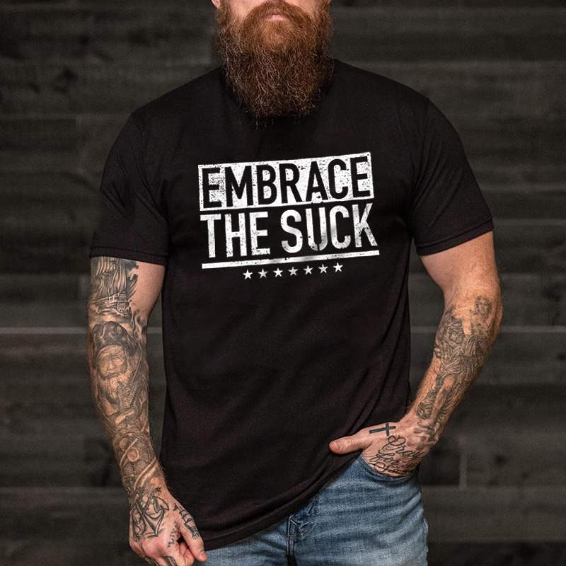 Embrace This Suck Printed Men's T-shirt - Livereid