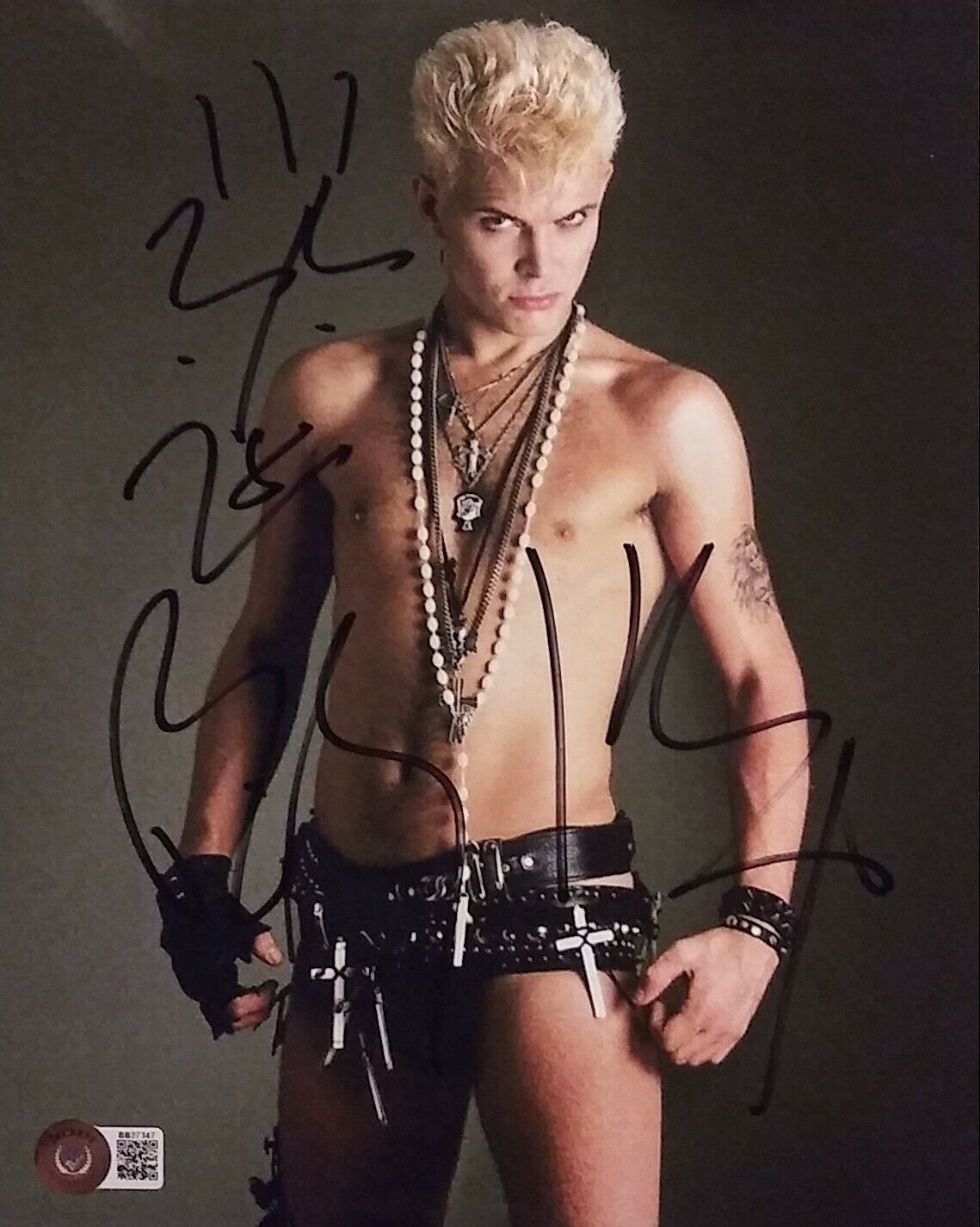 Billy Idol signed 8 x 10 COA Beckett