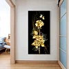 (Big Size)Golden Rose Flower - 11CT Counted Cross Stitch - 30*60cm