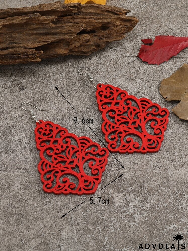 Hollow Out Geometric Drop Earrings