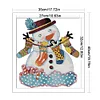 >SALE<Full Embroidery Cotton Thread 14CT Printed Christmas Snowman Cross Stitch35x40cm