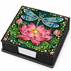 PU 5D Pearl Diamond Painting Kit Note Box DIY Diamond Art Notepad Box with 160 Sheets of Paper (Dragonfly)