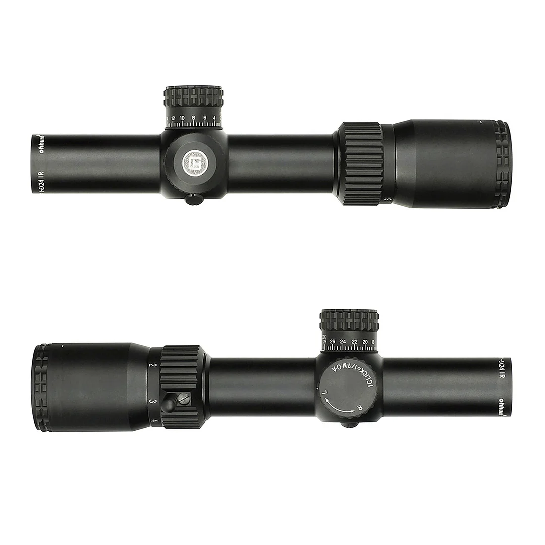 ohhunt® LR 1-6x24 FFP LPVO Scope,30mm Tube,11 Levels Red Illuminated,Horse's Hoof Reticle