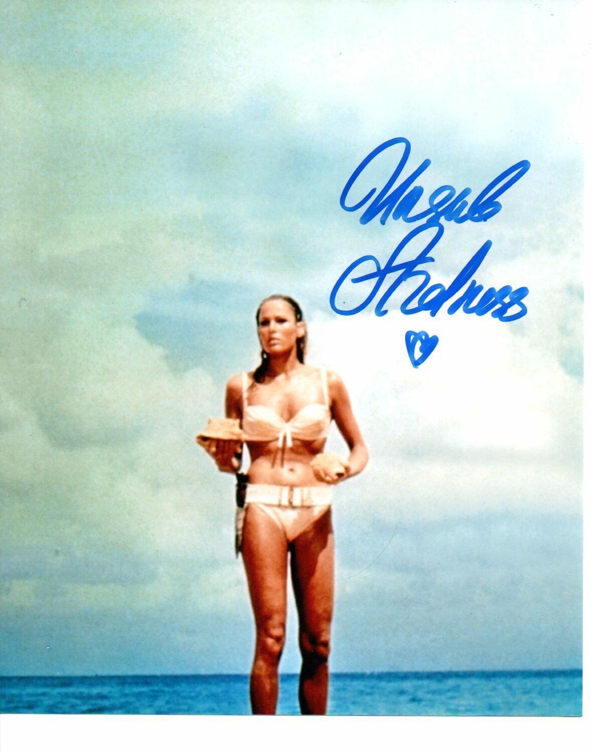 Genuine Hand Signed Ursula Andress Dr No Photo Poster painting 10 x 8 Photo Poster painting  James Bond COA