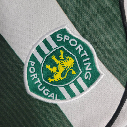 Retro 01-03 Sporting Lisbon Home Long Sleeve Football Shirt Thai Quality