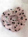 Gauze Polka Dot Ponytail Holder Headwear