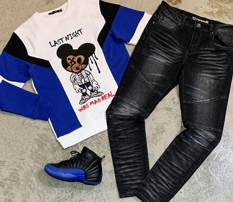 Fun cartoon pattern sports sweatshirt