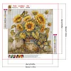 30x30cm Sonnenblume 5d DIY Vollbohrer Runde Diamantmalerei Kit Haus Wanddekoration