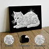 DIY Pearl Painting Cat for Home Wall Decor with Frame(20x30cm)