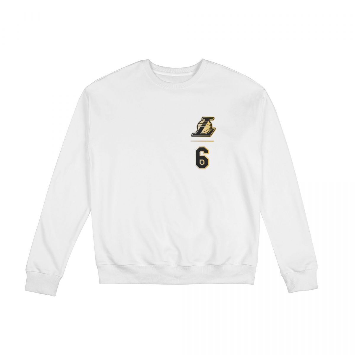 Los Angeles Lakers LeBron James #6 NBA All-Time Scoring Record Unisex Round Neck Sweatshirt