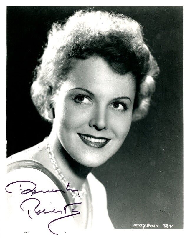 Lovely BEVERLY ROBERTS Signed Photo Poster painting