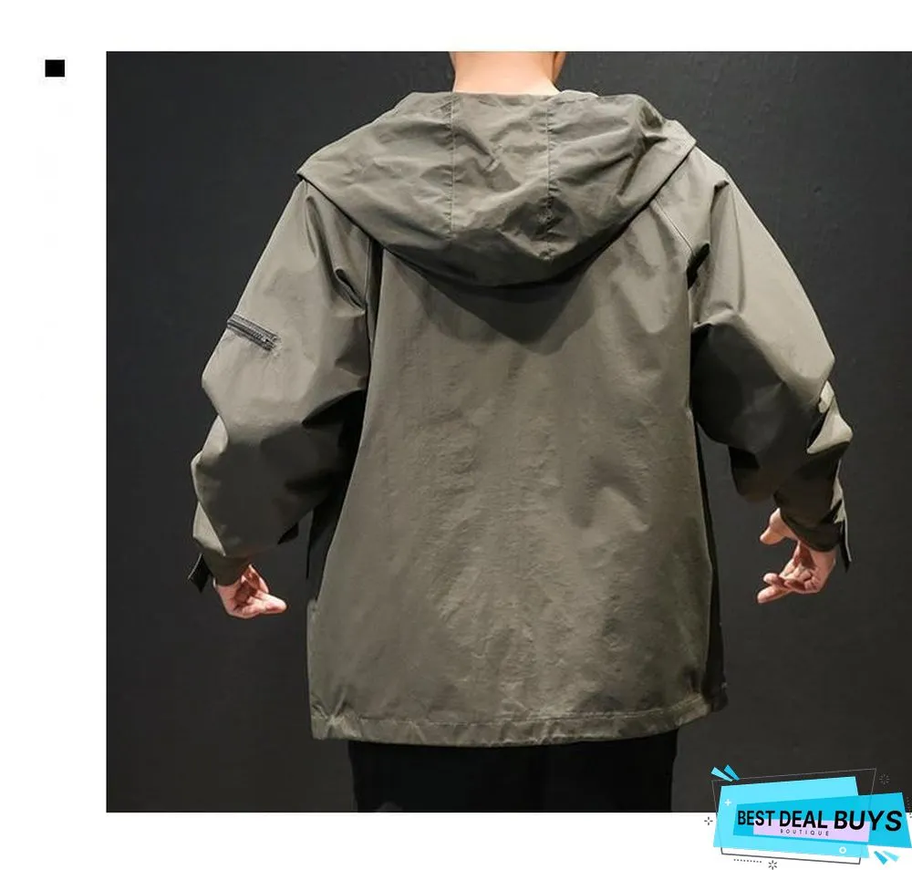 Men Windbreaker Fashion Army Tactical Men Streetwear Coat Jackets