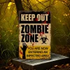 Keep Out Zombie Zone You Are Now Entering An Infected Area - Vintage Metal Signs(12*16Inch) - Warning