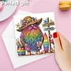 6 Stück Gnom DIY Diamant Kunst Grußkarten Dankeskarten und Feiertagssegen